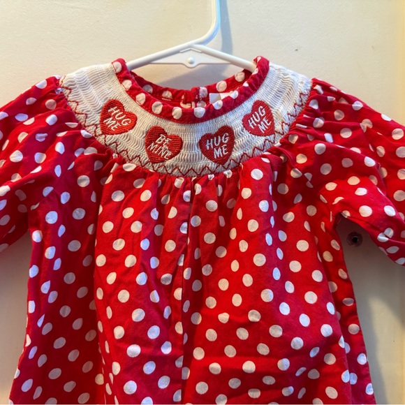 Smocked Valentines Romper - Picture 4 of 10